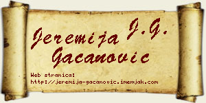Jeremija Gačanović vizit kartica